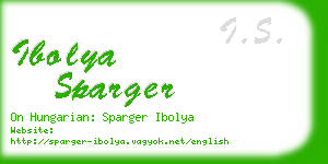 ibolya sparger business card